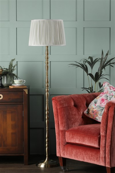 (image for) Laura Ashley Corey Floor Lamp Antique Brass Base Only